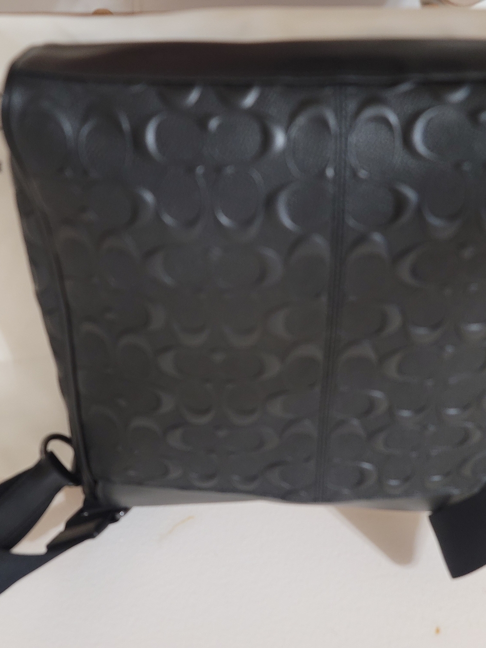 Coach Men's Black Signature Messenger Bag NWOT - Picture 9 of 16